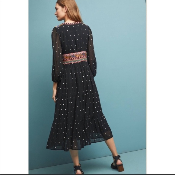 ANTHROPOLOGIE La Boheme Embroidered Dress … - Picture 2 of 8